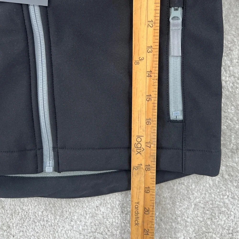 Eddie Bauer Windfoil Hoodie Size Youth XS Black Softshell Fleece Lined Gorpcore